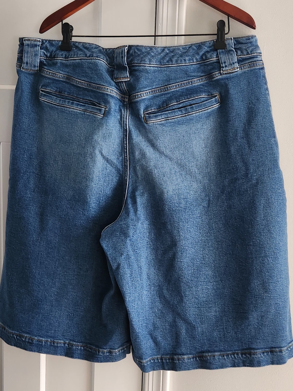 Lane Bryant Plus Size Womens Size 20 Palazzo Denim Jeans shorts culottes - Picture 5 of 13